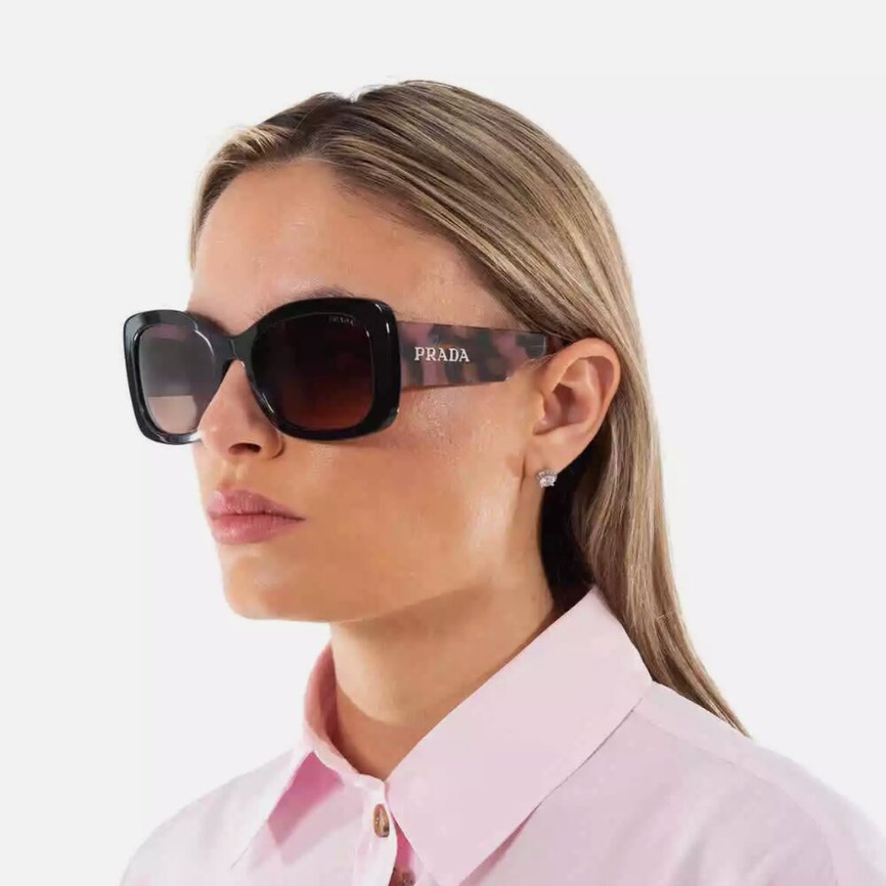 Prada Brown Gradient Butterfly Ladies Sunglasses New